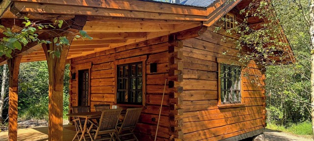 Authentic log cabin in forest near Ejstrupholm in Ejstrup