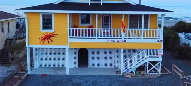 Beach Front Family Home with a NEW Beach! Incredible Screened In Porch! in Holden Beach