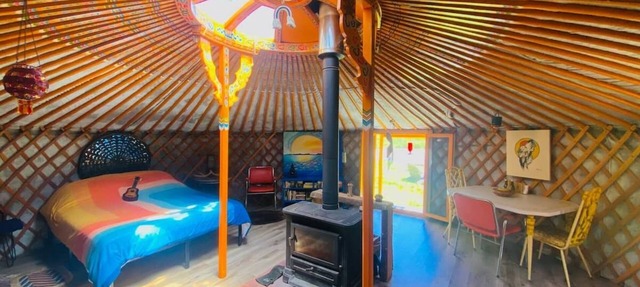 Secluded yurt down by the river in Baddeck