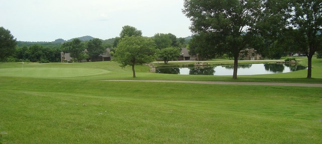Sensational golf views from the patio! in Galena
