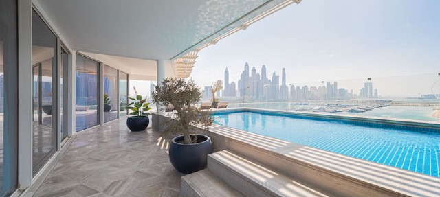 Jaw-dropping 3BR Apt W/Seaview & Private Pool in Dubai